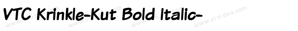 VTC Krinkle-Kut Bold Italic字体转换